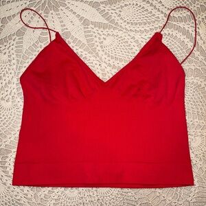 Red Free People Tank Top